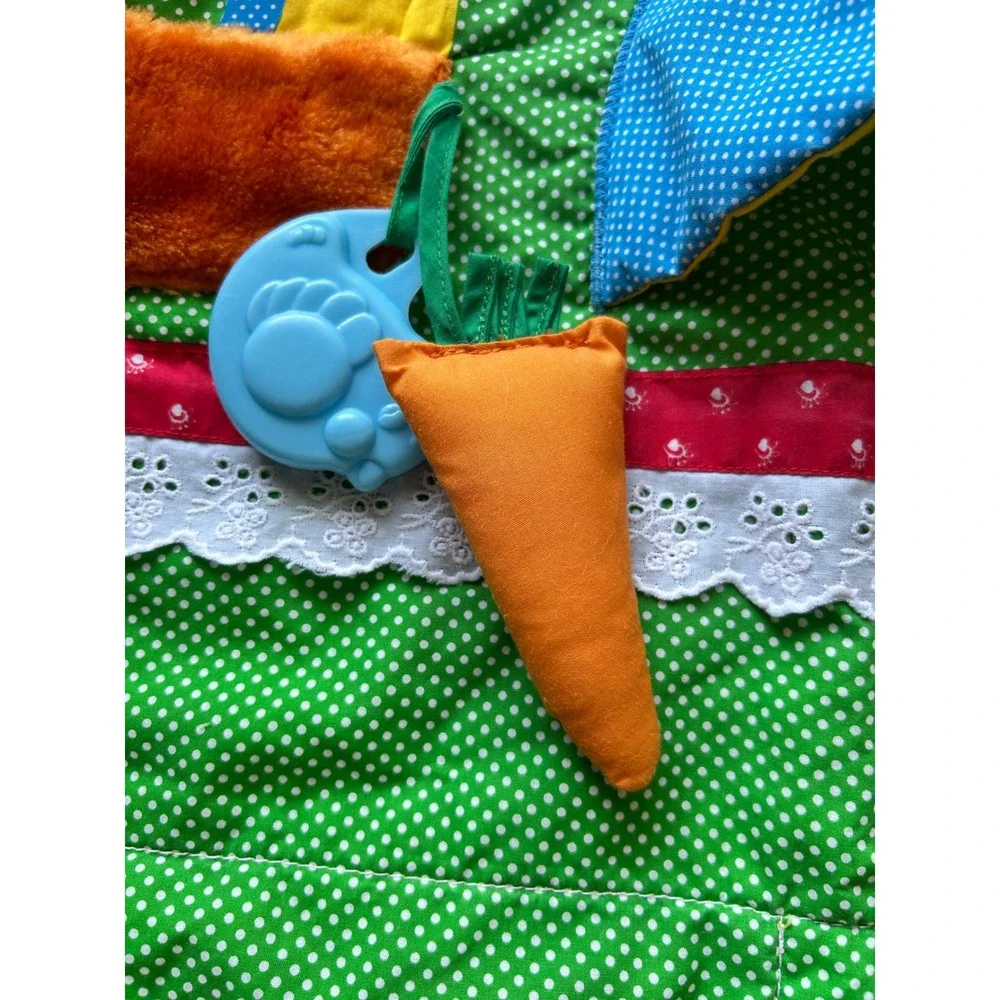 Vintage 80s Playschool baby fold and go Play Mat Sensory Activity Quilt Farm A‎